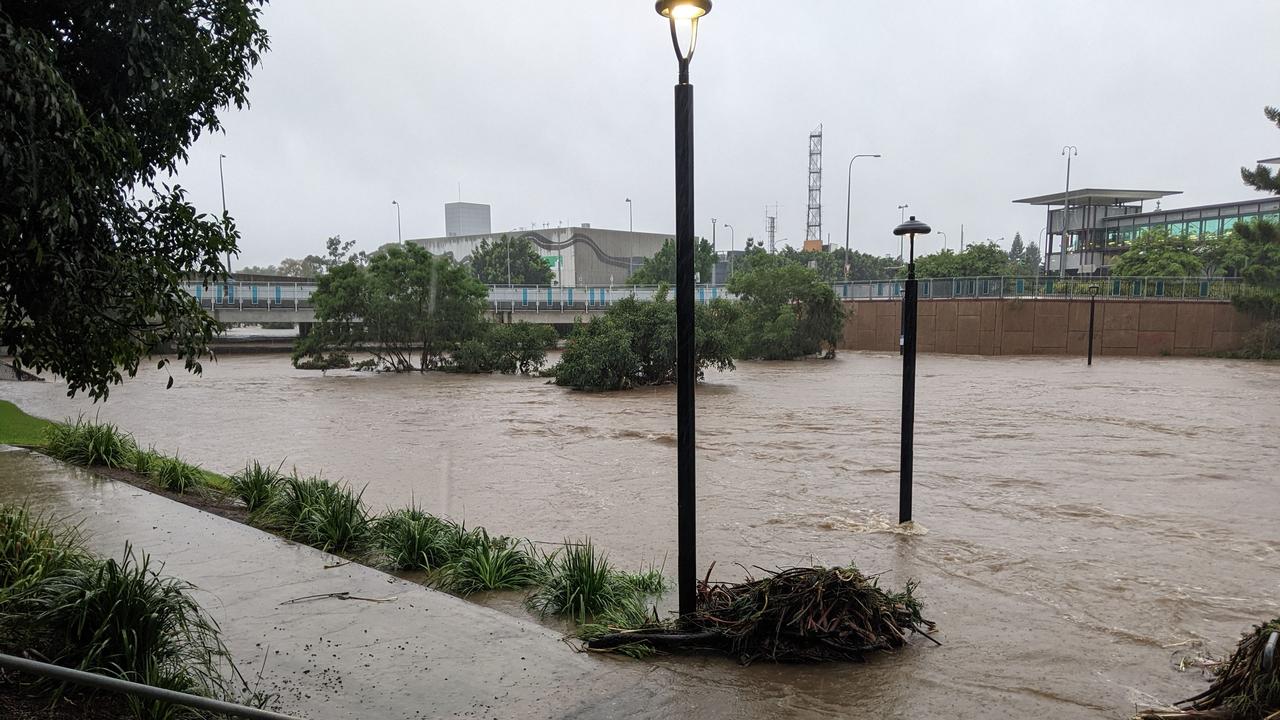 Looking across to the Emergency Services facility at Kedron Brook on Saturday morning.