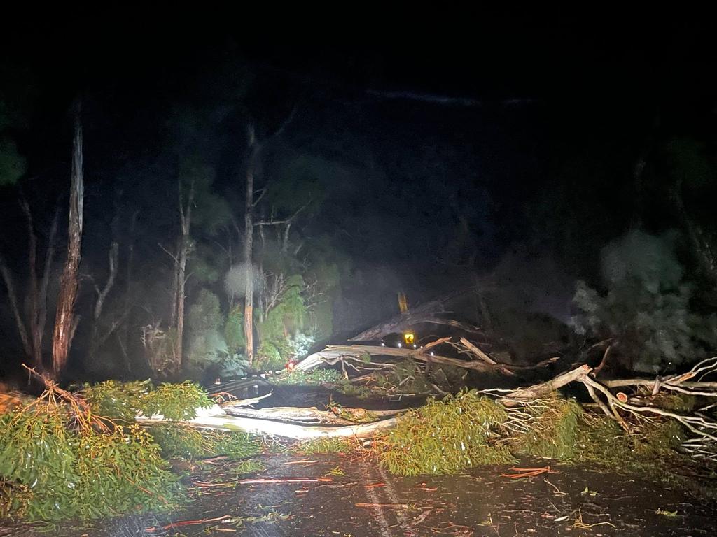 Burke and Wills Track, Benloch, at night after wild storms. Picture: Zoe Phillips