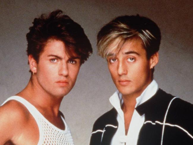 Members of pop duo Wham - singer Andrew Ridgley (r) with George Michael 1997.band/wham