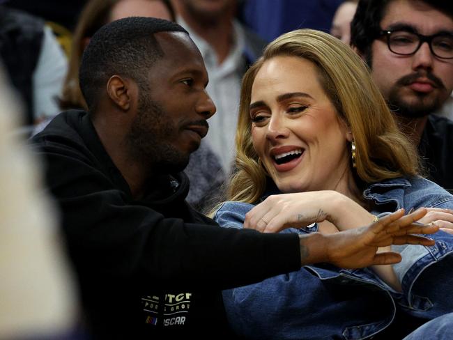 SAN FRANCISCO, CALIFORNIA - MAY 20: Agent Rich Paul and Adele attend Game Two of the 2022 NBA Playoffs Western Conference Finals between the Golden State Warriors and the Dallas Mavericks at Chase Center on May 20, 2022 in San Francisco, California. NOTE TO USER: User expressly acknowledges and agrees that, by downloading and/or using this photograph, User is consenting to the terms and conditions of the Getty Images License Agreement. (Photo by Harry How/Getty Images)