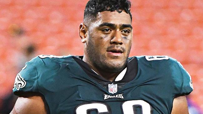 TWAM-20191005EMBARGO FOR TWAM 5 OCT 2019NO REUSE WITHOUT PERMISSIONFEE MAY APPLYHis size and speed was a revelation to American football bosses. now, could they teach SydneyÕs Jordan Mailata how to play?CLEVELAND, OH - AUGUST 23, 2018: Offensive tackle Jordan Mailata #68 of the Philadelphia Eagles runs off the field after a preseason game against the Cleveland Browns on August 23, 2018 at FirstEnergy Stadium in Cleveland, Ohio. Cleveland won 5-0. (Photo by: 2018 Nick Cammett/Diamond Images/Getty Images)