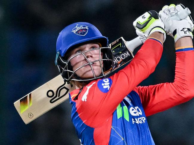 Jake Fraser-McGurk tees off in the Indian Premier League.