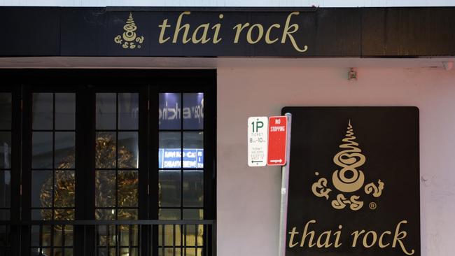 The Thai Rock restaurant in Potts Point, which has been closed due to a COVID-19 outbreak. Picture: Christian Gilles