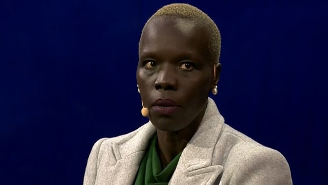 Lawyer Nyadol Nyuon says she is treated like her accomplishments are lesser because of ‘anti-woke’ attitudes. Picture: ABC