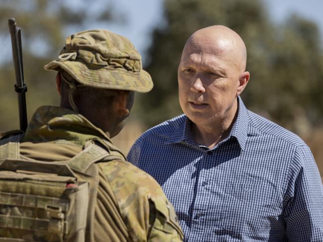 Minister for Defence The Hon Peter Dutton MP, at a capability demonstration at Townville Field Training Area in Queensland, during Exercise Talisman Sabre 2021. *** Local Caption *** Exercise Talisman Sabre 2021 (TS21) is the largest bilateral training activity between Australia and the United States, commencing on 14 July 2021.  Held every two years, TS21 aims to test Australian interoperability with the United States and other participating forces in complex warfighting scenarios. In addition to the United States, TS21 involves participating forces from Canada, Japan, Republic of Korea, New Zealand, and the United Kingdom.  The exercise includes a Field Training Exercise incorporating force preparation (logistic) activities, amphibious landings, ground force manoeuvres, urban operations, air combat and maritime operations. Activities will peak from 18 - 31 July across Queensland.  TS21 is a major undertaking for all attending nations and demonstrates the combined capability to achieve large-scale operational outcomes within a COVID-19 safe environment.