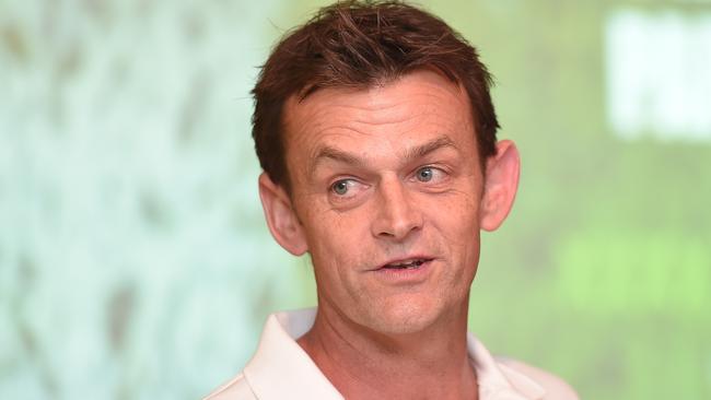 Former Australia cricket captain Adam Gilchrist speaks to the media during an Ashes media event at the Gabba in Brisbane, Wednesday, October 18, 2017. Picture: AAP /Albert Perez.