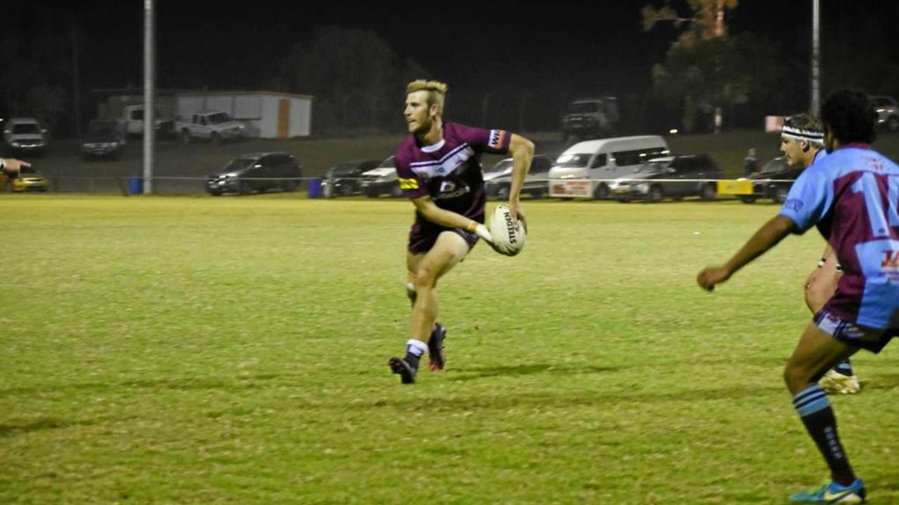 CONTROLLED: Dalby five-eight Mitchell Taylor scored one of the Diehard's 20 tries. Picture: Sophie Volker