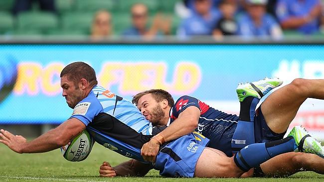 Matt Hodgson had a super 100th game for the Force, even crossing for a try.