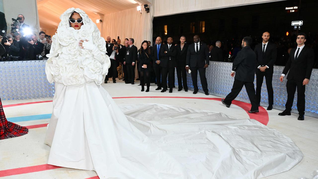 Rihanna at last year’s Met Gala. The singer didn’t attend this year’s event but deepfake images of her tricked many people into thinking she was there. Picture: Angela Weiss / AFP