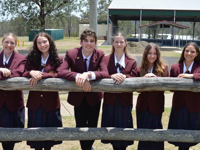 Nanango School leaders 2024. Mikayla-Jayde Weekes, Paige Nilon-Brown ,, Lachlan Cronin, Gabrielle Duncombe, Sophie Wust, Maddison Ehrlich.