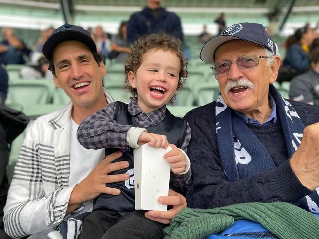 Andy pictured with his father Michael Lee (right).