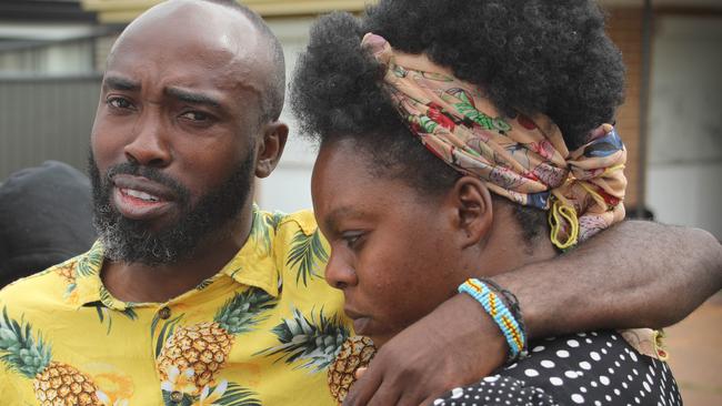 Jackson Bamvuga and Eugenia Nzeyrimana, the sister of Emmanuel Musengimana. Picture: Dean Martin