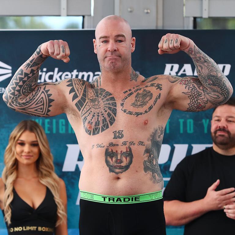 Lucas Browne weighed in at 117kg. (Photo by Mark Metcalfe/Getty Images)