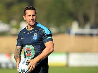 Mitchell Pearce at NSW State of Origin training at Cudgen Leagues Club on Wednesday, May 24. Picture: Scott Powick