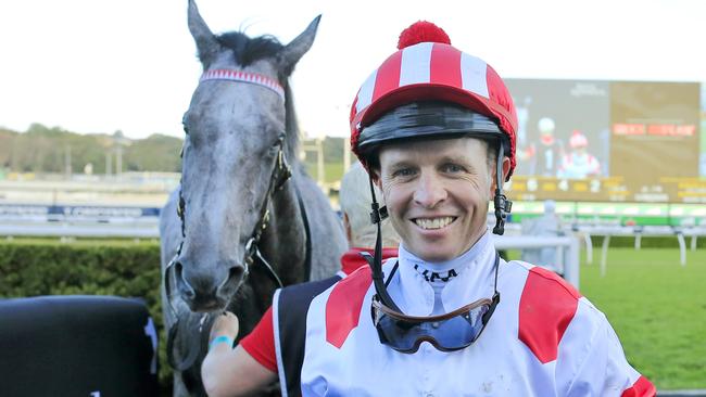 Kerrin McEvoy has been locked in for the ride on Classique Legend in The Everest. Picture: AAP