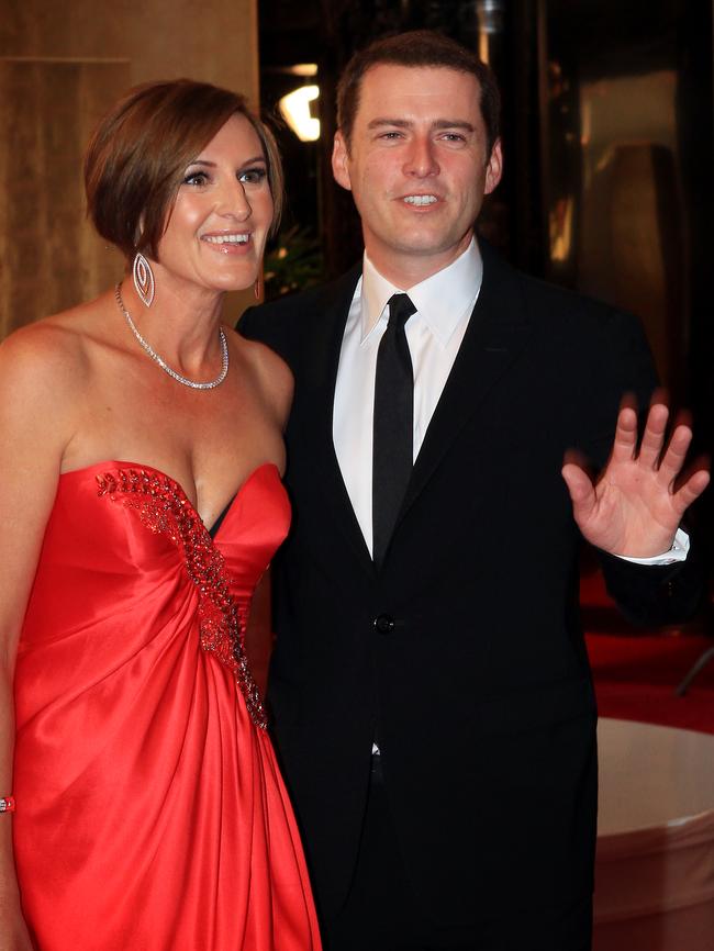 Karl Stefanovic and Thorburn on the red carpet at the 2011 Logies.