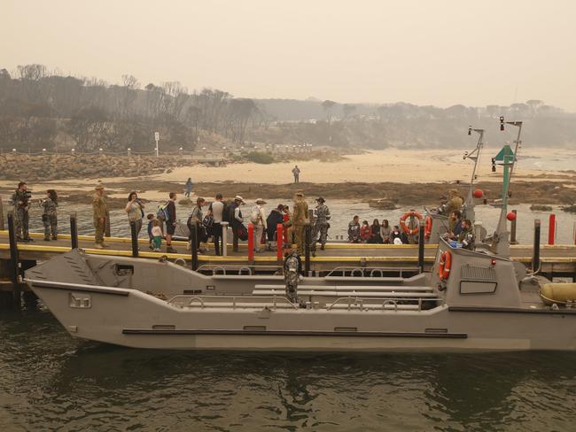 There was a major evacuation from fire-hit Mallacoota. Picture: David Caird