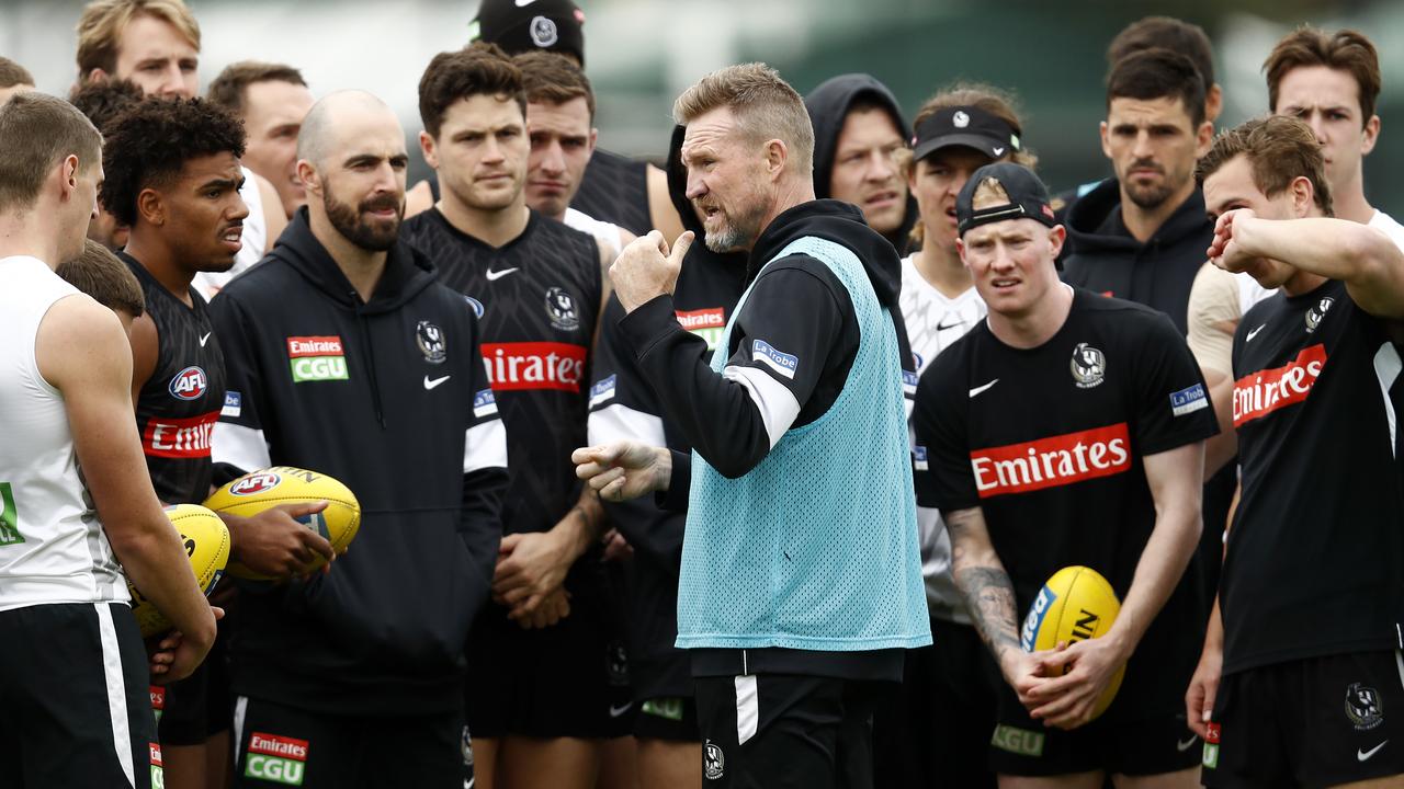 Nathan Buckley and his players are under big pressure after a poor start to the season. Picture: Darrian Traynor/Getty Images