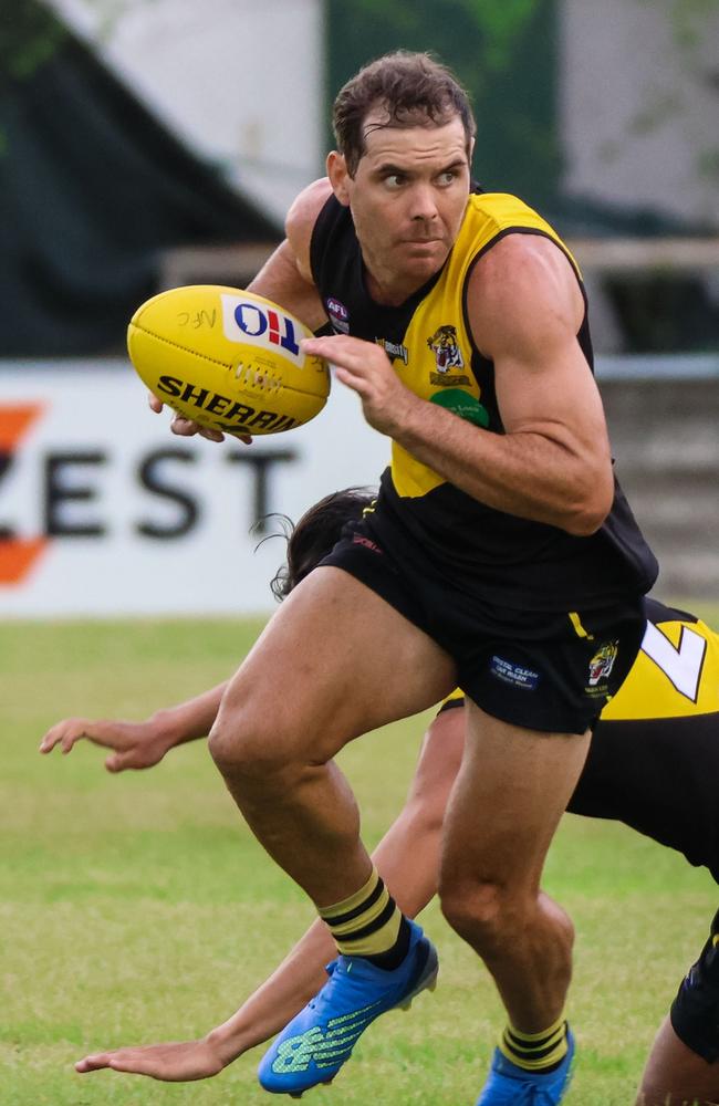 Brodie Filo had a strong opening round game for the Nightcliff Tigers. Picture: Celina Whan / AFLNT Media