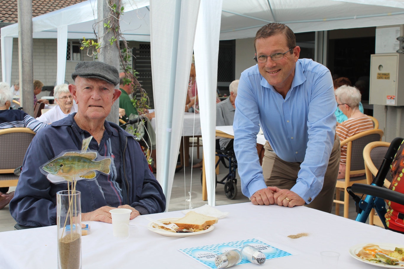 Kevin Stokes and Member for Bundaberg David Batt.