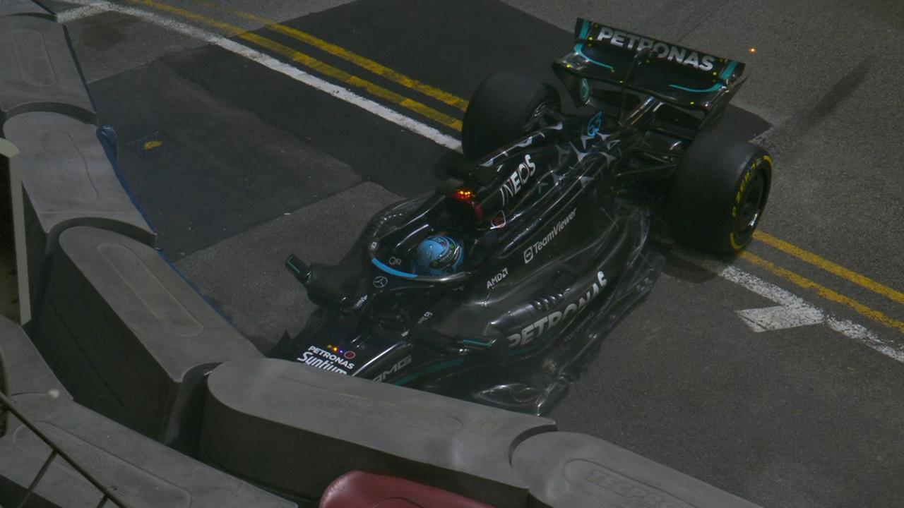 Crazy Fan Walks Onto Track During Singapore Grand Prix