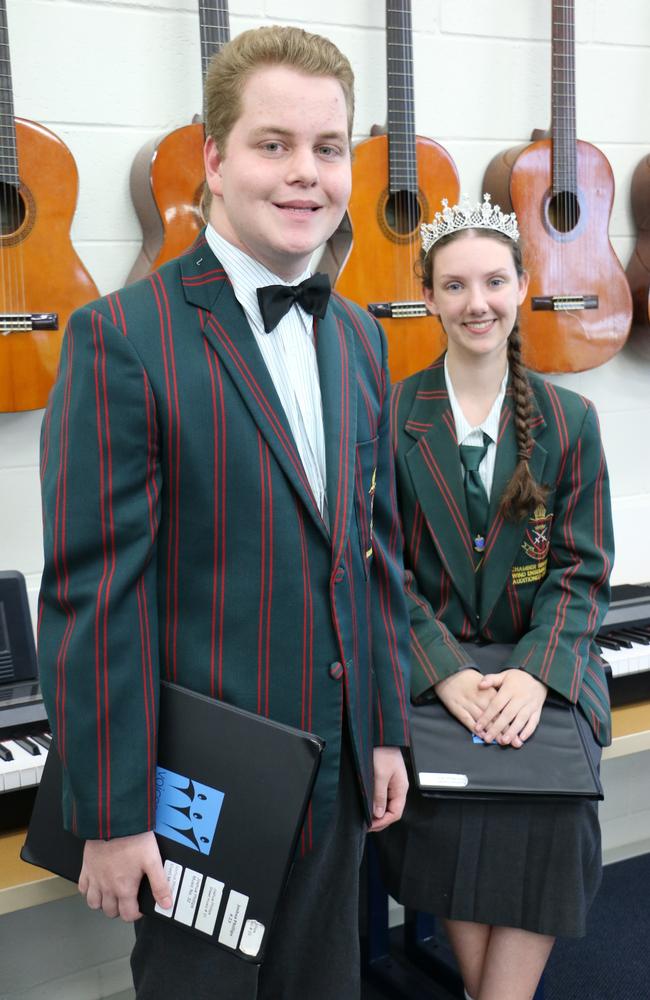 St Paul’s School Year 12 students Joshua Phillips and Madeline Harper will join the Voices of Birralee choir in France on Anzac Day. The tour means they miss their high school formal, so will wear their tie and tiara on the flight overseas.