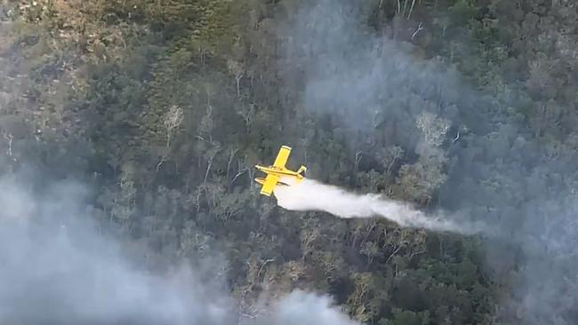 Queensland Fire and Emergency Services vision of fires burning on Fraser Island Picture Supplied