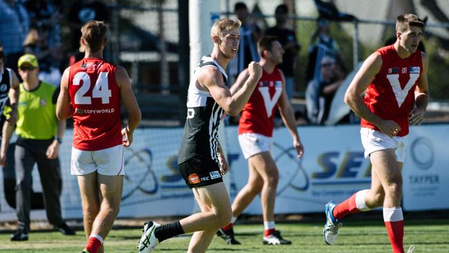 Todd Marshall impressed as the key attacking weapon for Port Adelaide in the win over North Adelaide. Picture: Morgan Sette/AAP