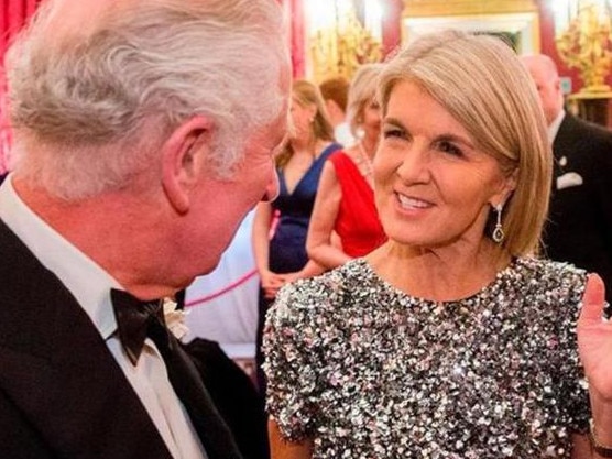 Julie Bishop will be attending the crowning of King Charles. Picture: Instagram