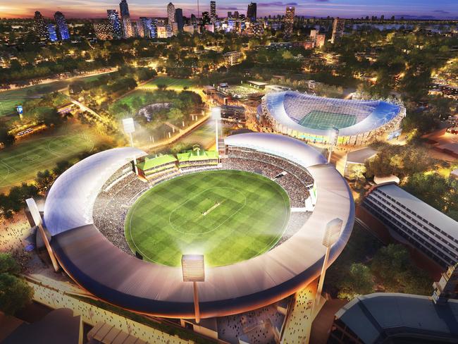 Artist's impression of the Stage 3 redevelopment of the SCG and Allianz Stadium sporting precinct.