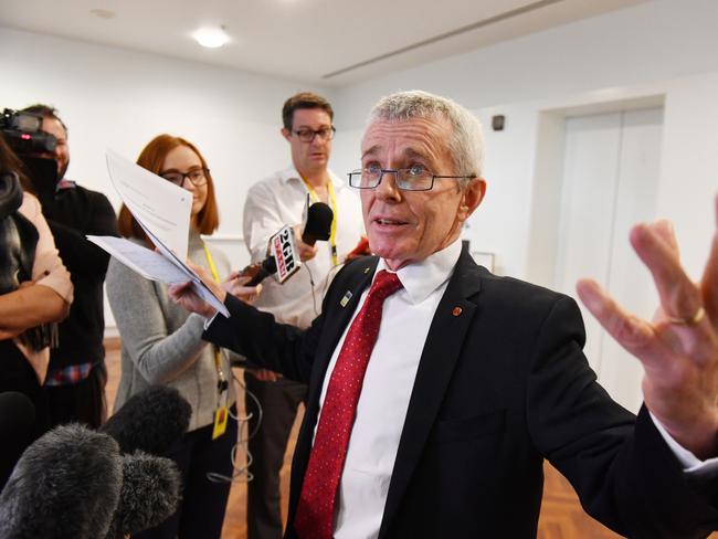 One Nation Senator Malcolm Roberts has launched a bizarre defence of Pauline Hanson. Picture: AAP