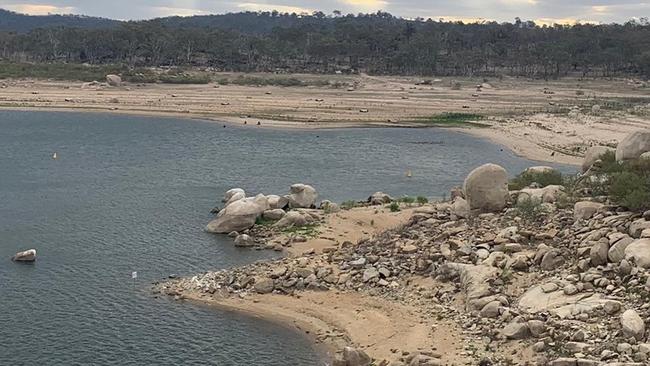 The water level at Leslie Dam near Warwick is at 6 per cent. Picture: Rachel Kielly.