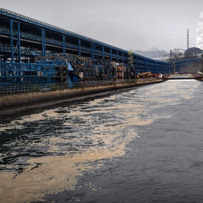 A view of the cooling process operated by Indonesia Morowali Industrial Park (IMIP), a nickel processing complex in Morowali, Central Sulawesi, Indonesia on February 8, 2024. Picture: Garry Lotulung