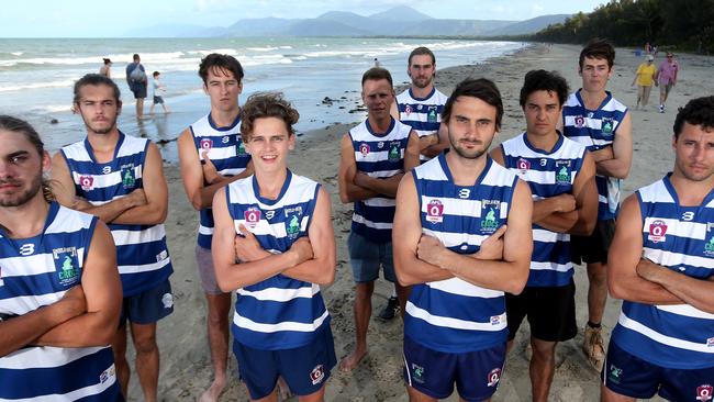 Local Port Douglas boys Travis Gulliver, Brayden Wall, Tom Harvey, Scott Cooper, Andrew MacLeod, Ethan McCullough, Brett McKeown, Jack Dickson, Terry Goodall and Nigel Santarosso. PICTURE: STEWART MCLEAN.