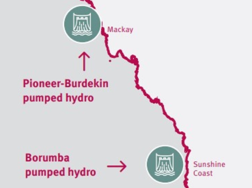 The pumped hydro scheme will be located 70km west of Mackay in the Pioneer Valley. Picture: Queensland Energy and Jobs Plan