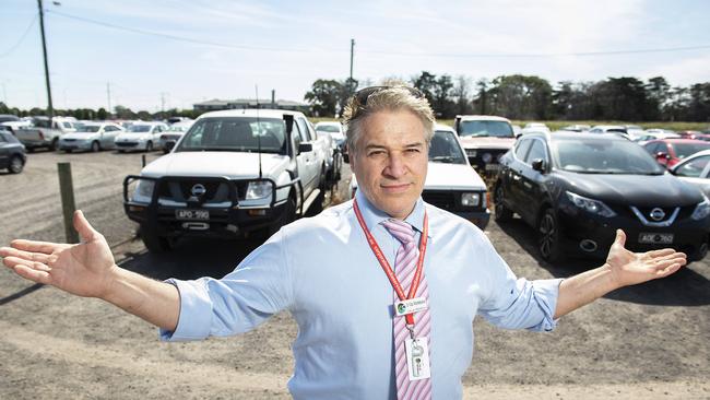 Cr Caz Monteleone says commuters need assurance there is a long-term plan for South Morang’s popular temporary parking lot. Picture: Ellen Smith