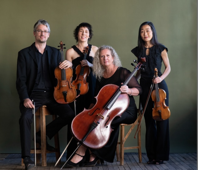 Ensemble Q members Imants Larsens (viola), Anne Horton (violin), Trish Dean (cello) and Natsuko Yoshimoto (violin). Picture: Supplied