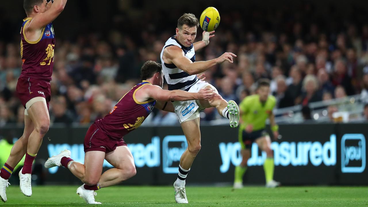 Veteran Shaun Higgins was added to Geelong’s ageing list. Picture: Jono Searle/AFL Photos/via Getty Images