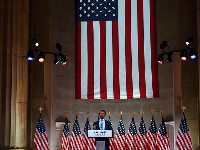 Donald Trump Jr. branded Joe Biden ‘Beijing Biden’ in a sensational spray. Picture: Getty Images