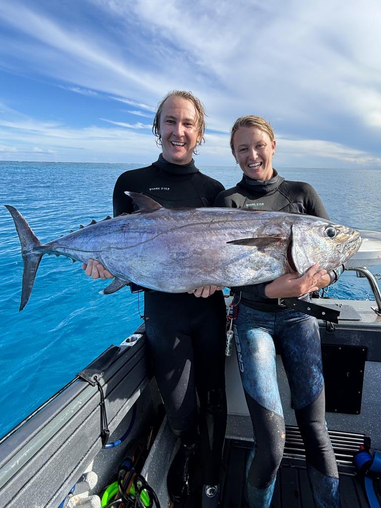 Lucy Nadebaum with partner Shane Ackerman. Picture: Supplied