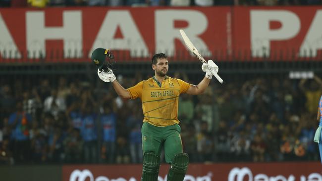 Rilee Rossouw blasted a 48-ball ton against India. Picture: Getty Images