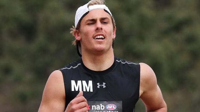 Jeremy Sharp competes in the time-trial at the draft combine. Picture: Michael Klein