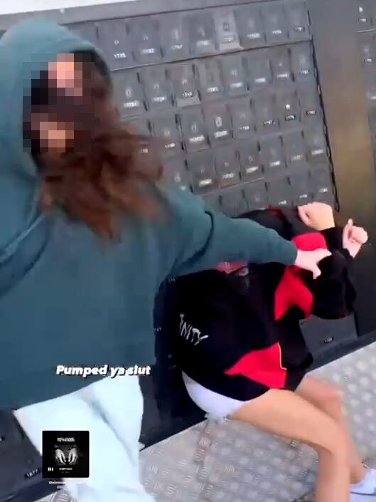 Video footage uploaded to social media shows a young girl attacked by two teenage girls in Mildura on January 17. Source: Instagram