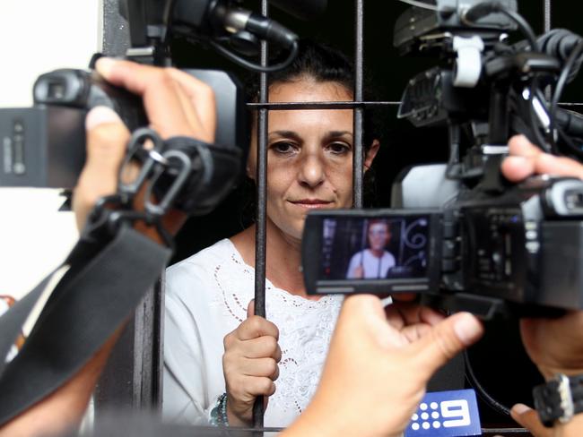 Sara Connor talks to the media outside Denpasar District Court today. Picture: Lukman S. Bintoro