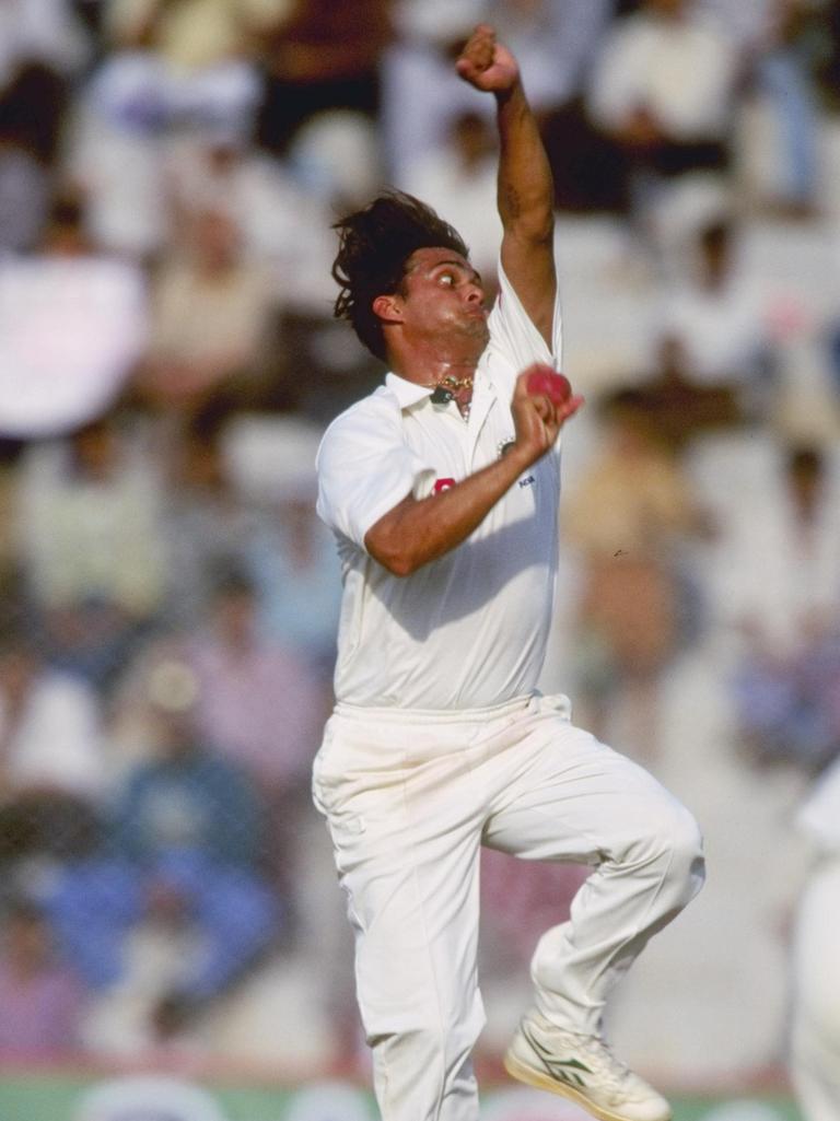 David Johnson in action for India. Credit: Clive Mason/Allsport