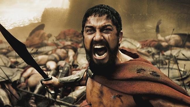 No stranger to mythical characters ... Gerard Butler as Spartan King Leonidas in scene fr