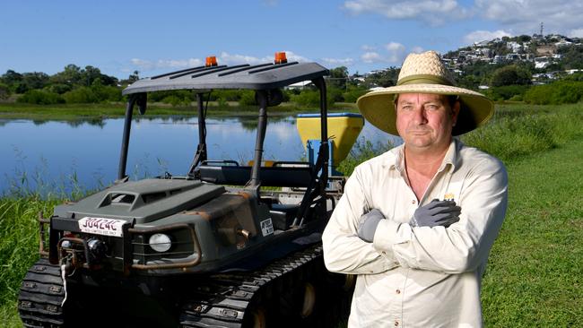 Townsville City Council coordinator vector control Scott Dunsdon near Belgian Gardens Cemetery. Picture: Evan Morgan