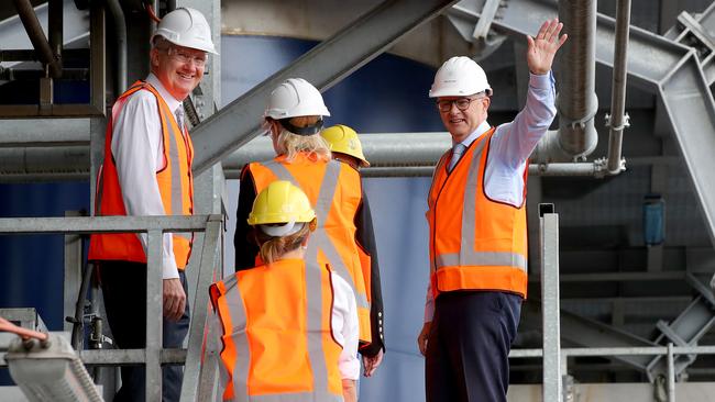 Prime Minister Anthony Albanese announced his plan for a National Reconstruction Fund at Manildra Group’s Shoalhaven Starches ahead of the federal election last year. Picture: Toby Zerna