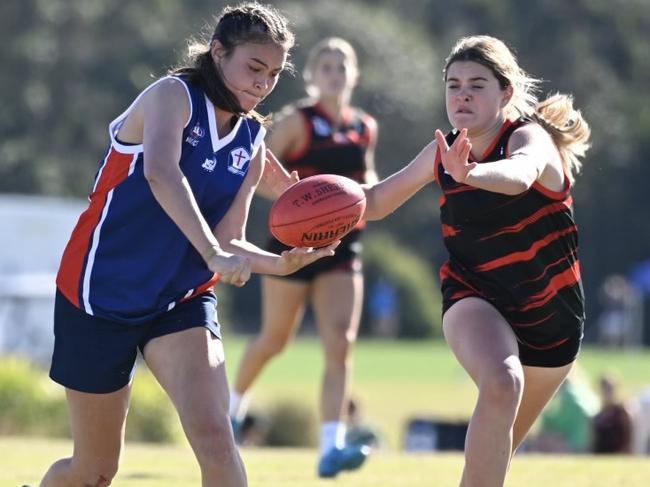 AFL Schools Cup senior finals, June 15, 2023, Central Coast Regional Sporting and Recreation Complex, Tuggerah NSW. Picture: Nigel Owen