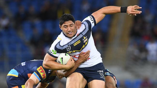 Jason Taumalolo was at his barnstorming best for the Cowboys. Picture: AAP